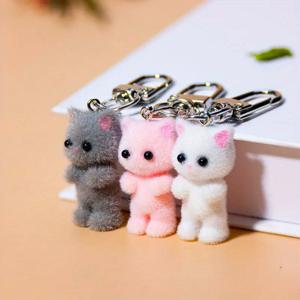 쪼꼬미 벨벳 미니 고양이 키링 행운 인형 생일선물