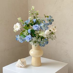 블루포그 루고사로즈 거베라 썸바디 조화 꽃다발