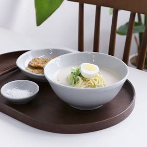 진 고백자 국산 도자기 삼각 우동면기 19cm 1p