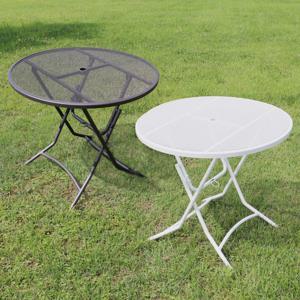 루첸 테이블 850 원형 야외 철재 테라스 카페 접이식 파라솔 호환 2colors