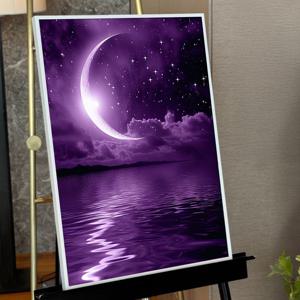 보라빛밤 그림 알루미늄액자 달 행성 아이방 카페 테이블 거실 벽 인테리어