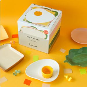 집들이선물 샌드위치 플레이트 (앞접시5p+소스볼1p) 앞접시 그릇 세트