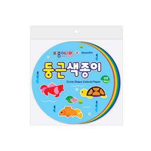 둥근 단면 색종이 종이접기 100매 10개입 미술재료 공예 만들기