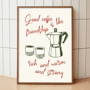 2+1 커피 일러스트 그림 카페 인테리어 포스터 - Brewed Bond