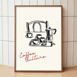 2+1 커피 일러스트 그림 카페 인테리어 포스터 - Caffe Mattina