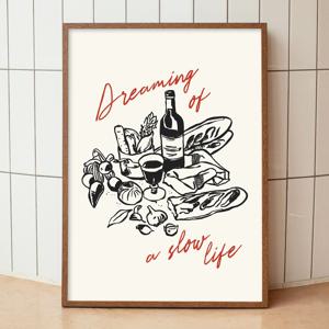 2+1 커피 일러스트 그림 카페 인테리어 포스터 - Slow Life