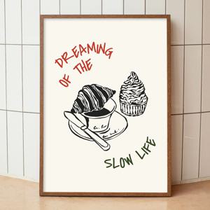 2+1 커피 일러스트 그림 카페 인테리어 포스터 - Slowdown