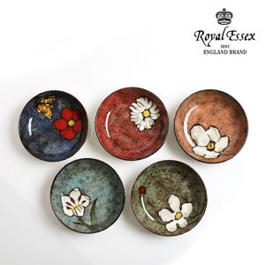 소담 원형 찬기 5호 5P 세트 핸드페인팅 도자기 앞접시 반찬접시