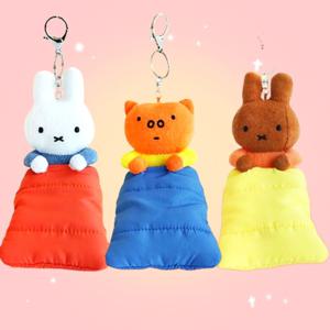 미피 침낭 인형 키링 동물 토끼 백꾸 가방 꾸미기 캐릭터 팝업 굿즈 선물 가방고리 11cm