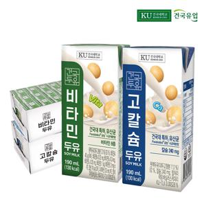 건국두유 48팩 (고칼슘24 + 비타민24)