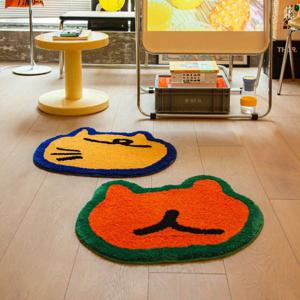 [해외] 북유럽 모던 고양이 포인트 러그 발매트 욕실 거실 발매트 2colors 4size