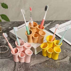 [해외] 1+1 모던 감성 산호 세라믹 칫솔꽂이 브러쉬꽂이 다용도꽂이 3colors