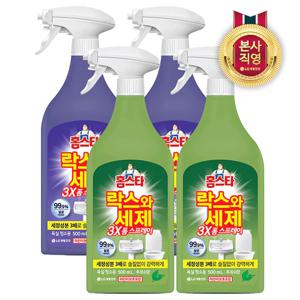 홈스타 락스와세제 욕실청소용 폼 스프레이 500ml x 4개