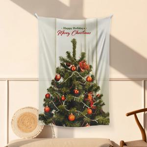 크리스마스 쉬폰 패브릭 천 포스터 바란스 Christmas Tree2