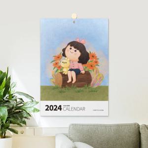 2024년 일루몽 아트 벽걸이 캘린더 달력 타공형