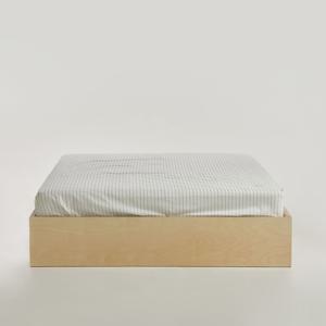 Organic Natural Stripes mattress box cover