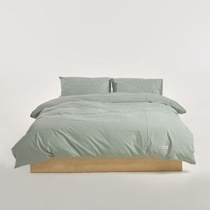 Leaf green stripes Duvet Cover