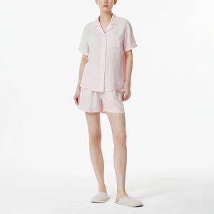 여 코튼 레이온 5부 파자마 세트 (4 colors)