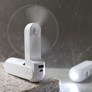 3in1 C타입 보조배터리기능 LED후레쉬 핸디형 선풍기 PIK-HF2000W