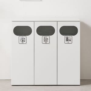 스톤 휴지통 수납장 분리수거함 3칸