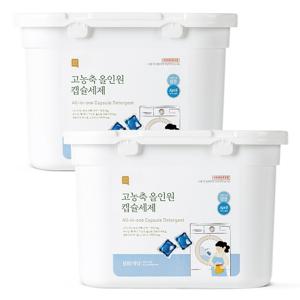 1+1 고농축 올인원 캡슐세제 100개입 세탁세제 중성 일반 드럼 겸용 대용량