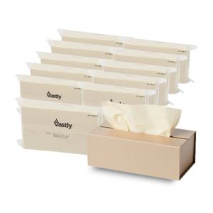 페이셜 티슈 리필형 66매 11팩 + 티슈케이스(베이지)