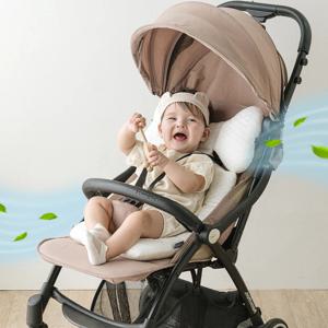 댕댕이 자수 사계절 쯔누가 냉감 유모차라이너+목쿠션 세트