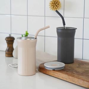 보온병 보냉병 조용한 빨대 진공 스텐 텀블러 ATG-45 450ml