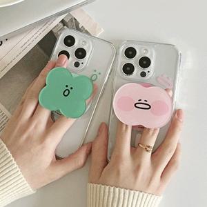 말랑말랑 베이직 클리어 렌즈가드 맥세이프 케이스 스마트톡 그립톡 아이폰 16 갤럭시S25