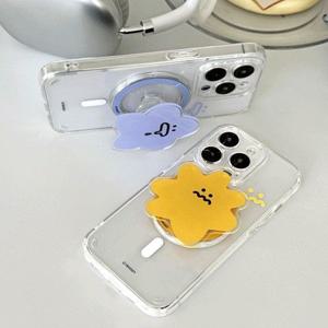 와글와글 클리어 렌즈가드 맥세이프 케이스 투명 스마트톡 그립톡 아이폰 16 갤럭시S25