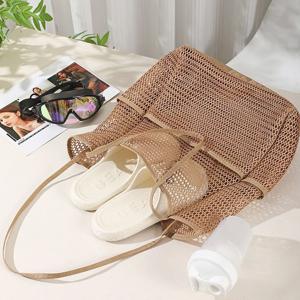 메쉬비치백 빅포켓 워터파크 물놀이가방 수영가방 매쉬백 숄더백 해변 바캉스