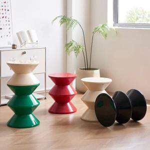 쿠폰가 20,784원 델라 모래시계 컬러 스툴 사이드 테이블