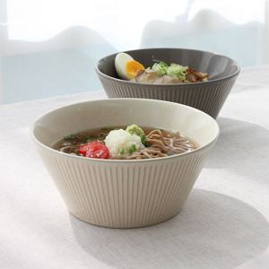 냉면 소바 비빔 덮밥 바이즈 라면면기 (중) (2color) 2P