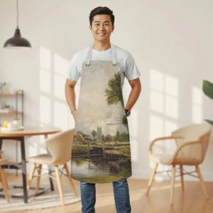 플랙스 린넨 앞치마 카페 주방 존 컨스터블 10design free size