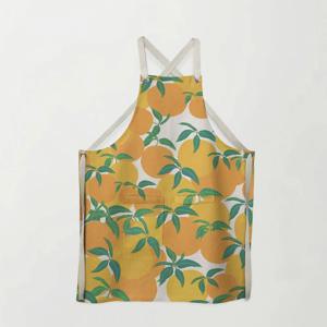 플랙스 린넨 앞치마 카페 주방 과일 3design free size