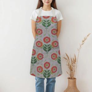 플랙스 린넨 앞치마 카페 주방 해바라기 플라워 10design free size
