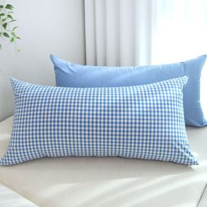 컬러팝스카이블루 체크 등쿠션 등받이쿠션 대형쿠션 침대 헤드쿠션 소파등쿠션 50x100