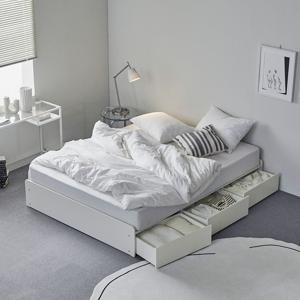 신상런칭! 리츠 무헤드 3단 서랍 수납침대 SS/Q (매트포함) 2colors