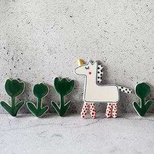 핸드메이드 도자기 유니콘 냉장고자석