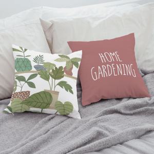 홈가드닝 2type 쿠션커버 양면디자인 방석 쇼파 거실 북유럽 보타닉 식물 45x45