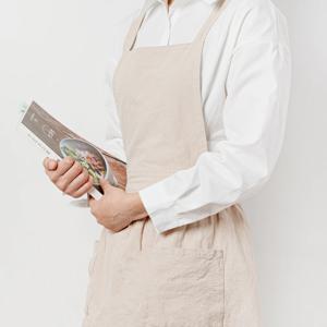 롬에이 로메 순면 앞치마 4color 카페 꽃집 주방 무지 에이프런