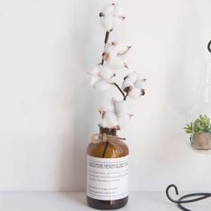 목화 조화 화병 5송이 세트 40cm (DIY) 인테리어 꽃 테이블 장식 소품