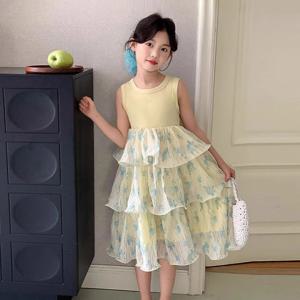 플라워 러플 쉬폰 캉캉 원피스 R14653