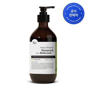 수오가닉 올인원 약산성 퍼퓸 샴푸워시 라임민트 1000ml