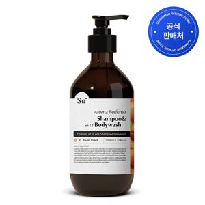 수오가닉 올인원 약산성 퍼퓸 샴푸워시 스윗피치 1000ml
