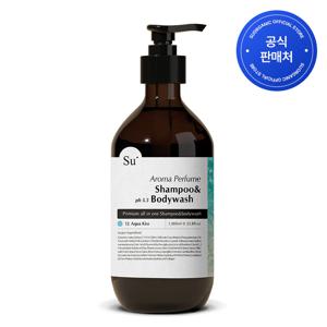 수오가닉 올인원 약산성 퍼퓸 샴푸워시 아쿠아키스 1000ml