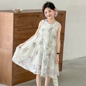 컬러 플라워 쉬폰 원피스 R14645