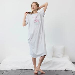 크리미 순면 여성 홈웨어 원피스 잠옷 파자마