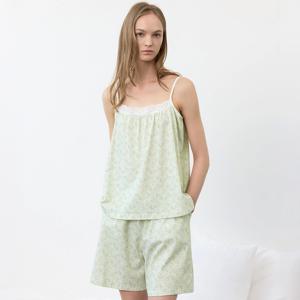 코제 플라워 여성 끈나시 잠옷 세트 파자마 홈웨어