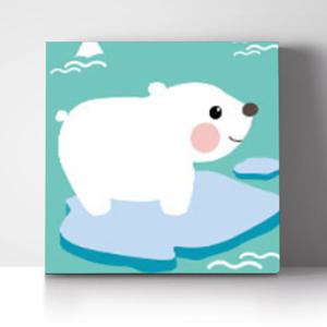 DIY 쉬운 명화그리기 유화세트 A-012 아기북극곰 소형 20x20